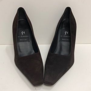 DiSandro Made in Italy Brown Suede High Heel Pump